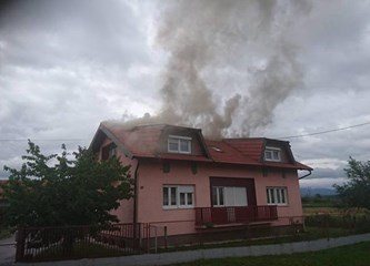 Požar kuće u Čegljima