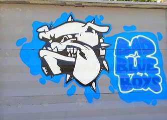 FOTO: Vrbovečki Bad Blue Boysi grad uljepšali Dinamovim grafitima