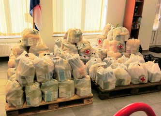 Crveni križ i DVD Dugo Selo u akciji podjele paketa hrane
