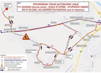Od ponedjeljka promjene u prometovanju kroz Stupnik, mijenja se ZET-ova trasa i vozni red